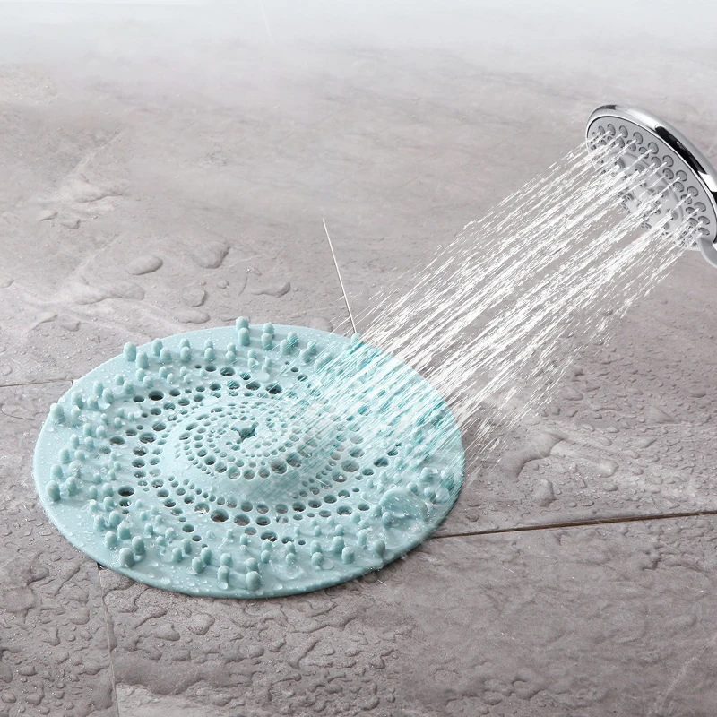 [J] 1Pcs Silicone Drain Strainer Household Shower Floor Filter Sink Strainers Hair Catcher For Kitchen Bathroom Accessories