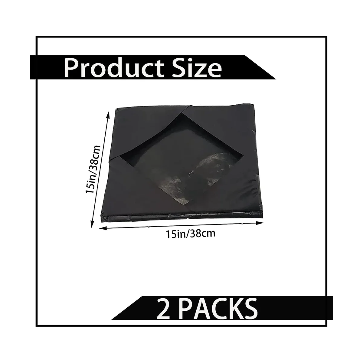 2PCS Heat Press Platen Wrap Cover,Reusable Non-Stick for Protecting Sublimation Heat Pressing Machine (Black 15 x 15In)