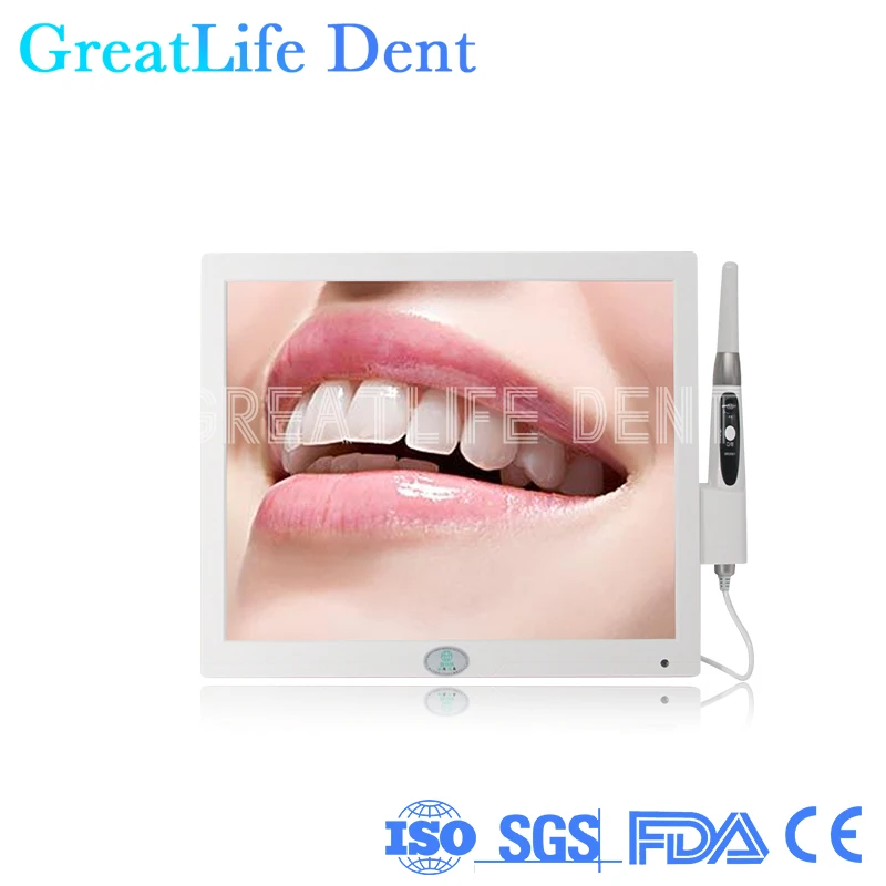 GreatLife Dent High Quality Touch Screen 17inch Hd1600 Intraoral Camera Monitor Dental Intraoral Camera with Computer Screen