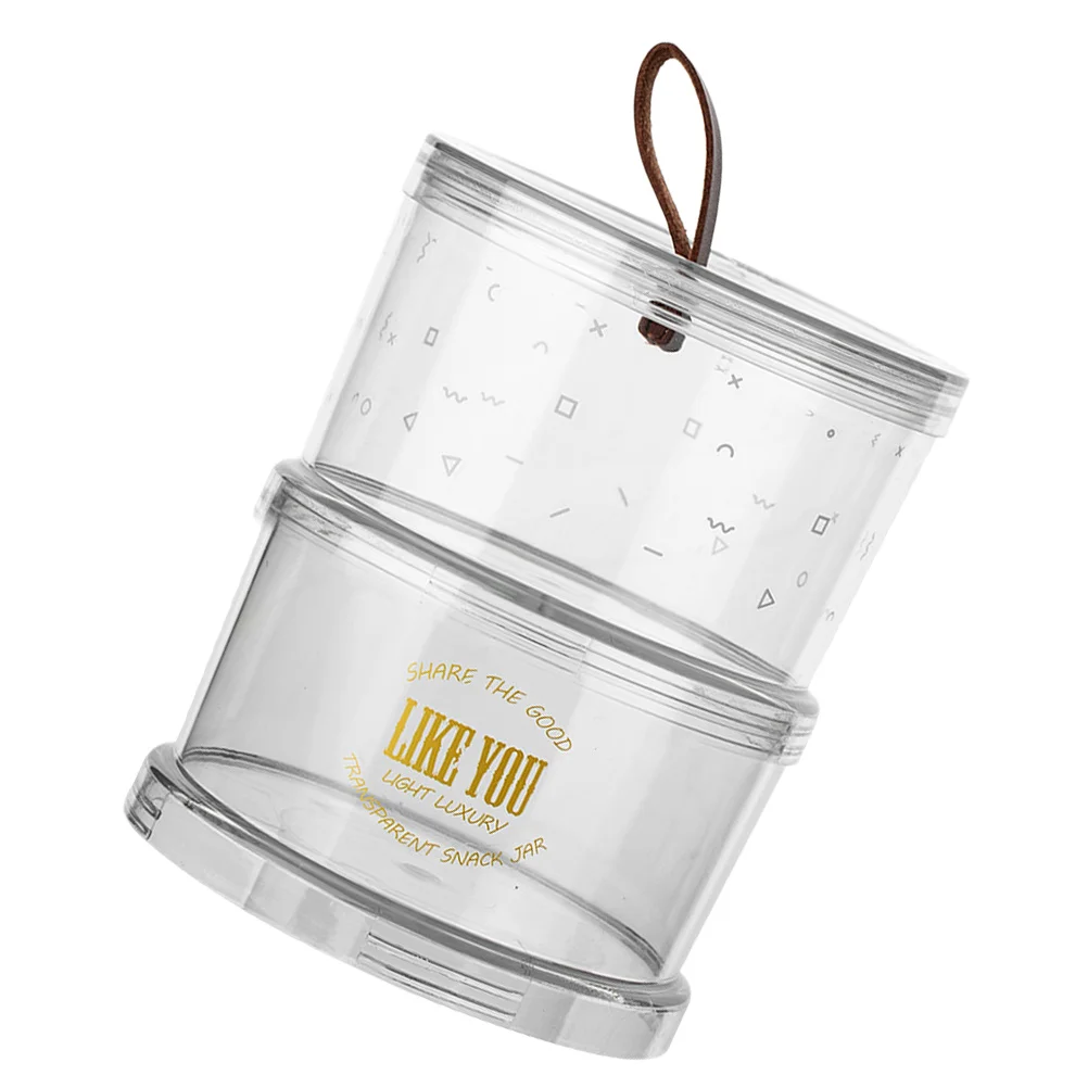 

2 Pcs Storage Containers Airtight PET Home Accessory Plastic Boxes Kitchen Household Cereal Tea Stackable Storage Box