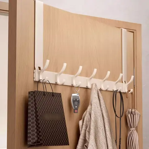 Über der Tür Lagerung Organizer Kleiderbügel Kleiderhaken hinter der Tür Wand Kleiderbügel Haken kein Schlag Garderobe Home Storage Türhaken