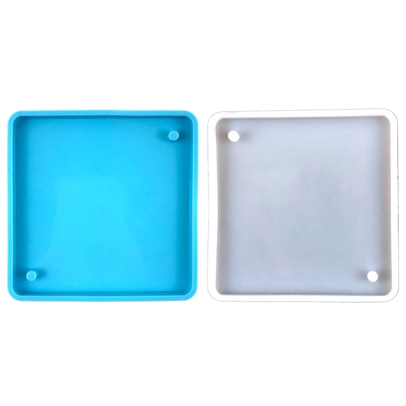 

Geometry Square Silicone Mold Resin Epoxy Casting Mould with Hole DIY Decor F3MD