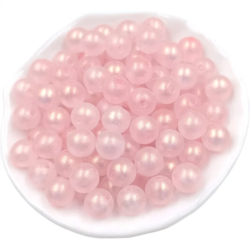 8-10mm 30pcs Pearlescent Candy Colored Acrylic Beads  DIY Jewelry Accessories For Bracelet Earring Making