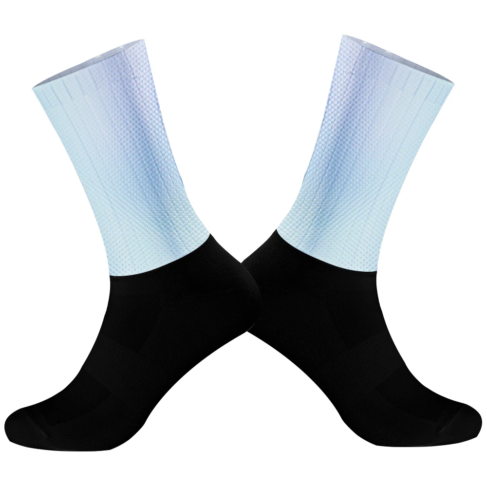 Chaussettes de sport respirantes sans couture en silicone, chaussettes de cyclisme, chaussettes de course de vélo de route, non ald, nouveau, 2024