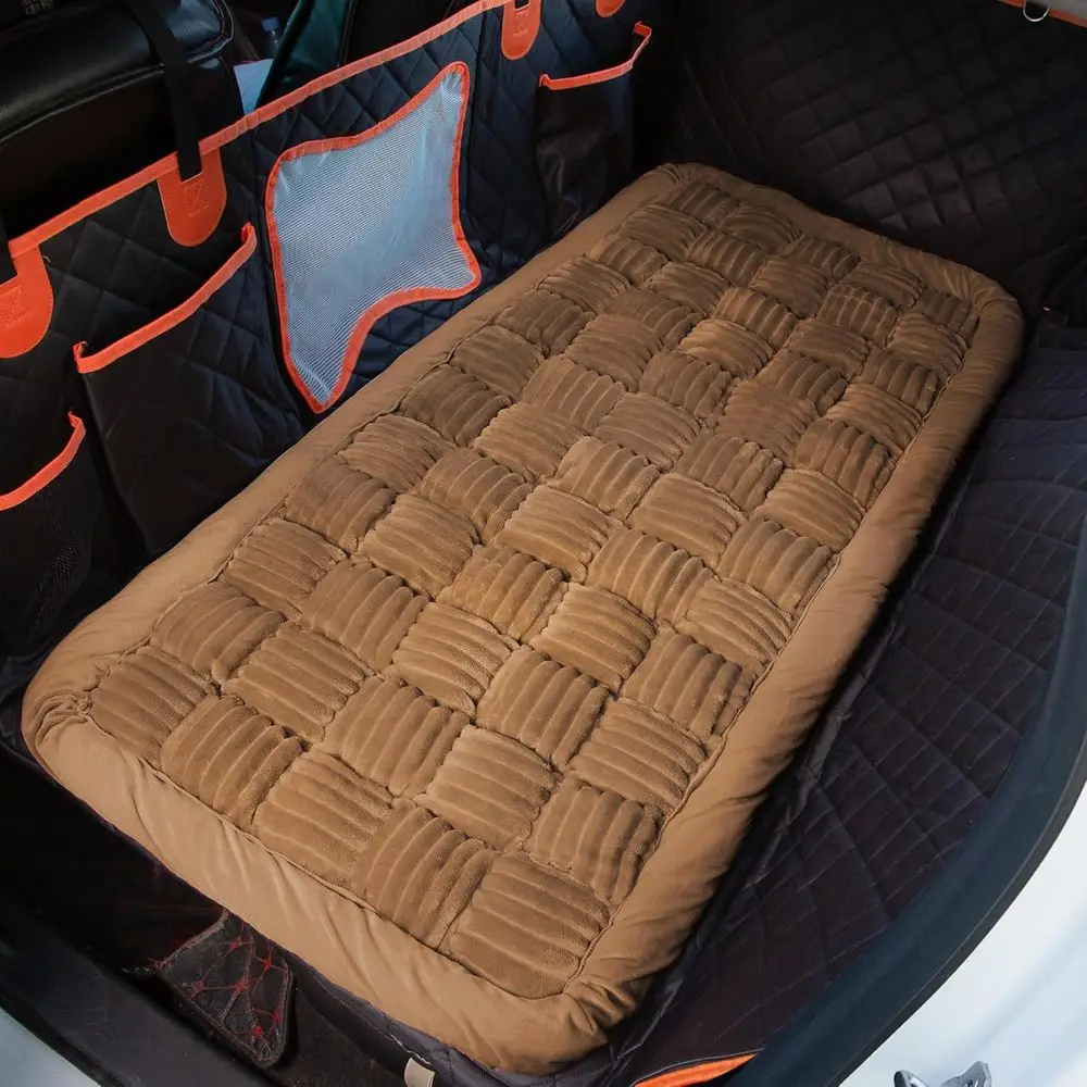 

Pet Bed Mat, Dog Bed or Car, Car Back Seat, Non-Slip Travel Pet Mat, Backseat Extenders and Seat Covers (K Brown)