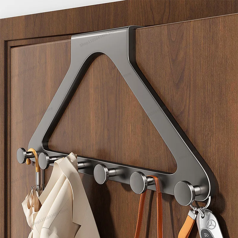 For door back hook clothes hanger bedroom hanger no punching strong bathroom storage artifact
