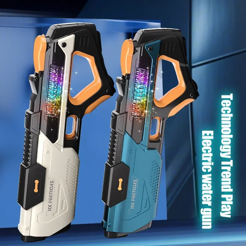 Pistolet de stockage d'eau automatique entièrement électrique, jouets portables pour enfants, plage d'été, combat en plein air, jouets fantaisie pour garçons, jeu pour enfants