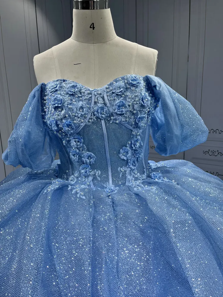 Sukienki Quinceanera Mumuleo Princess Sky Blue Vestidos De 15 Anos Vestidos Quinceaeras Azul Rey