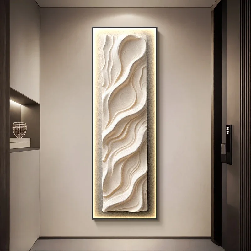 

Modern LED Mural Lamp Geometric Abstract Home Decor Living Room Entrance Background Wall Light Corridor Foyer Hanging Painting