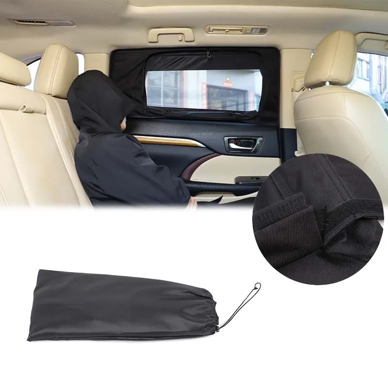 Car Window Sun Visor Camping Curtain Foldable Sun Visor Insect Net Window Cover Auto Accessories For Toyota Highlander 2015-2021