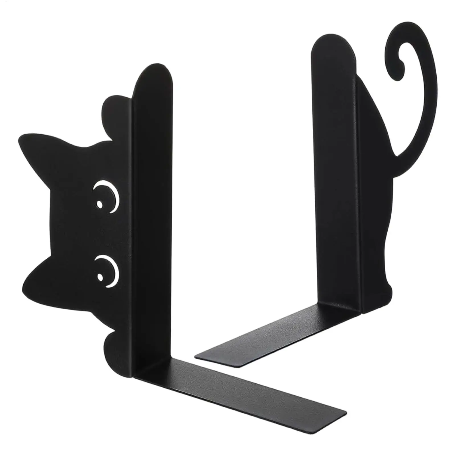 Cat Bookends 2Pcs Cat Book Ends Heavy Book Stand Shelf Book rack Iron Bookends Stand Organizer Book Home Desktop Decor ﻿