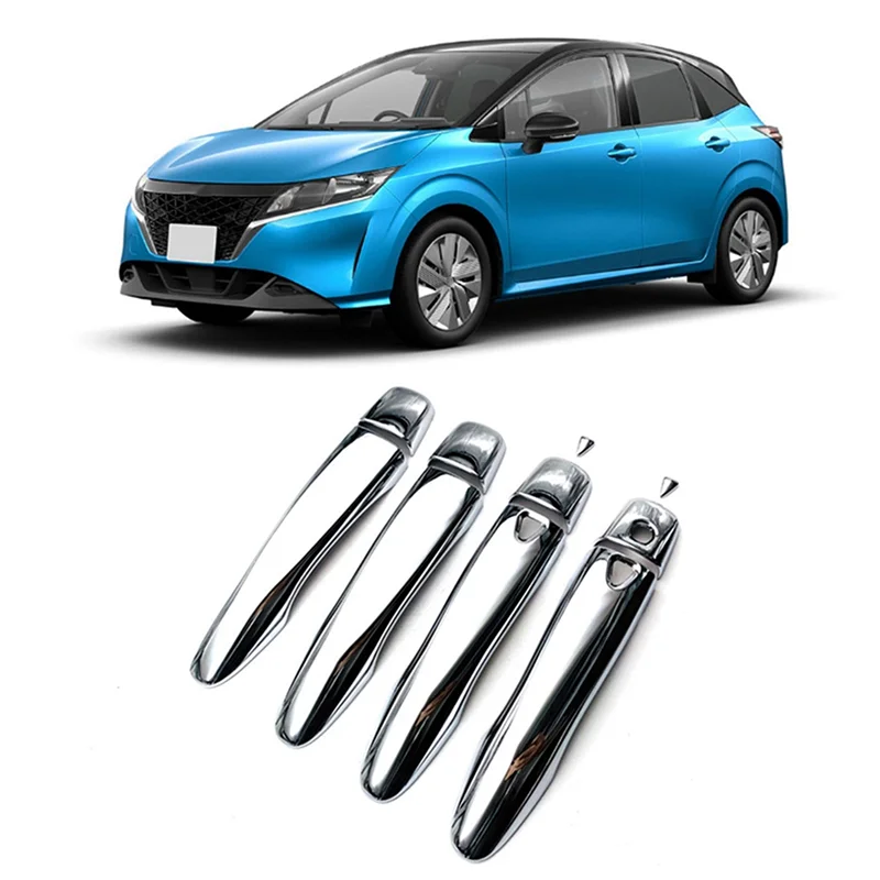 Крышка дверной ручки автомобиля, защитная накладка, декоративная крышка, хромированная для Nissan Note E13 2021 2022