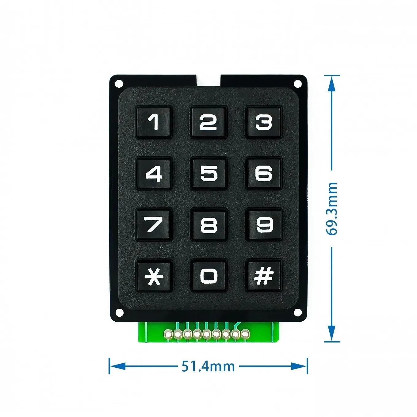 Teclado de matriz de 3x4, 4x4, módulo de matriz, teclas de plástico ABS, 4x4, 3x4, 12, 16 botones, interruptor de membrana, Kit de bricolaje para Arduino