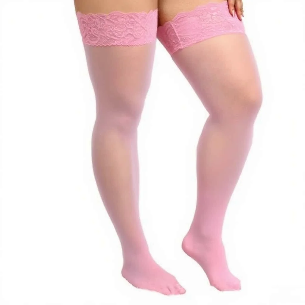 Modische, große, rote Netzstrümpfe mit Spitze für Weihnachten, knielange, schwarze Netzstrümpfe, lange Socken für Damen, 3XXXXL, 4XL, Clubwear, sexy. – Detail 3