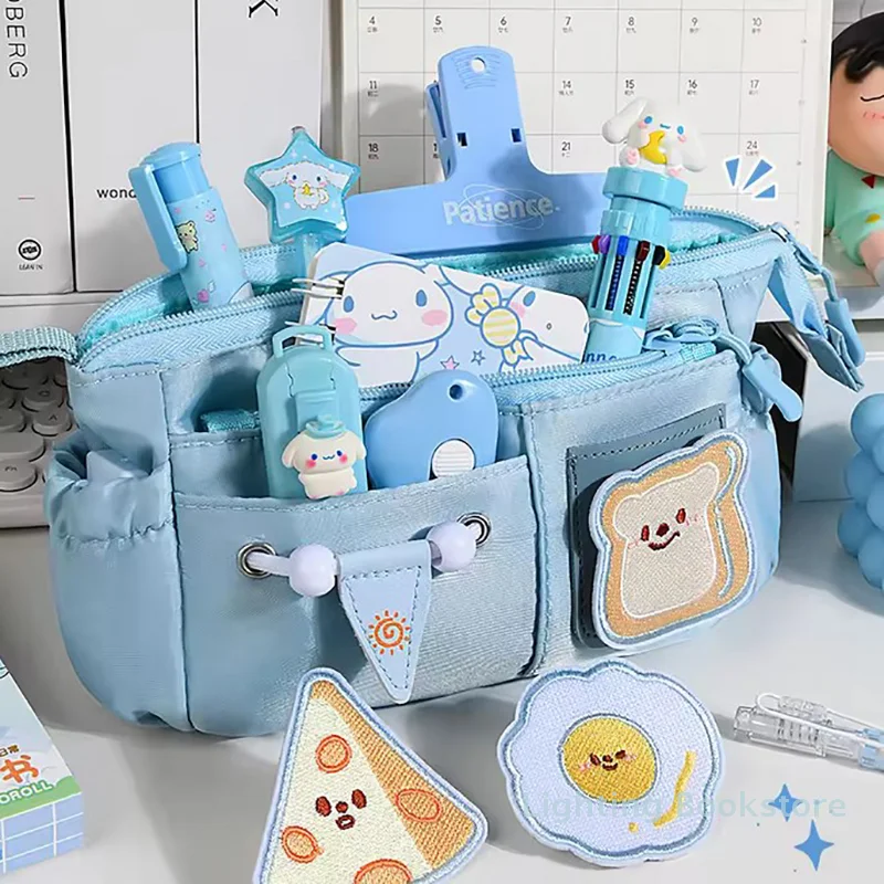 One-piece Magic Chef Girl Pencil Bag, A Large-capacity Pencil Storage Bag With Cute DIY Patches, Suitable For Students