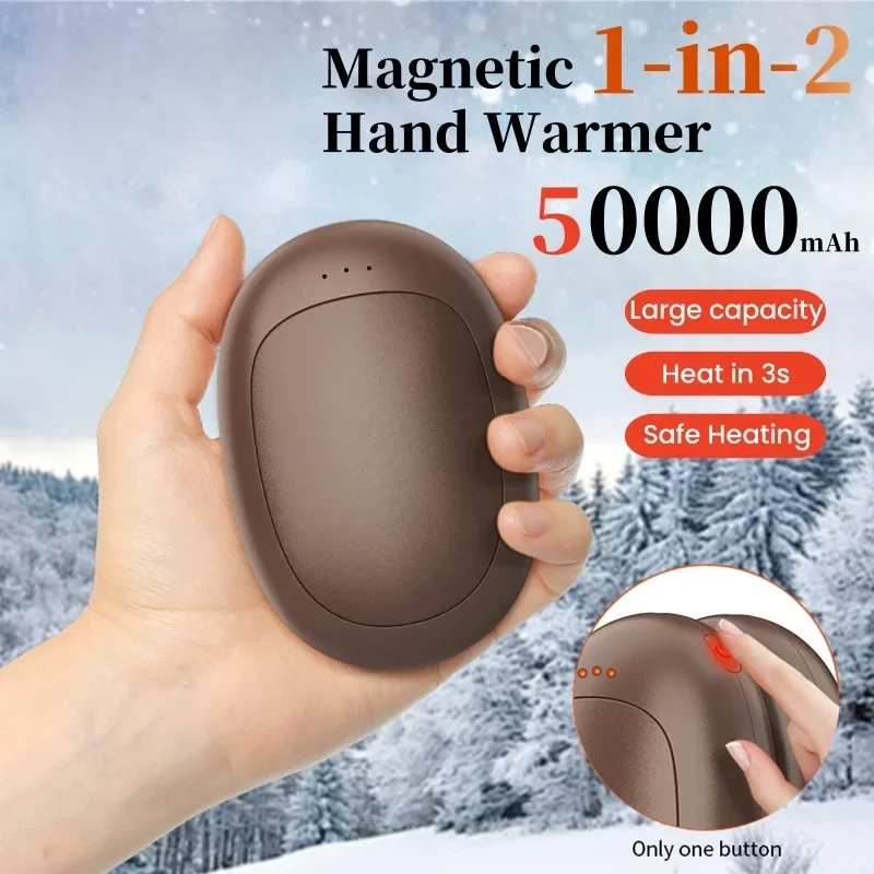 2024 Portable USB Heated Baby Warmer Large Capacity Magnetic Absorption Hand Warmer Two-Pack Warming Cloth Diaper Warmer