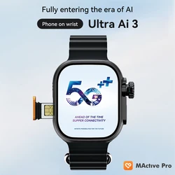 4G/5G SIM Card Smart Watch S10 Ultra 49mm Strap 8MP Camera GPS Wifi Google Play Android Men Women Microwear Ultra Ai3 Smartwatch