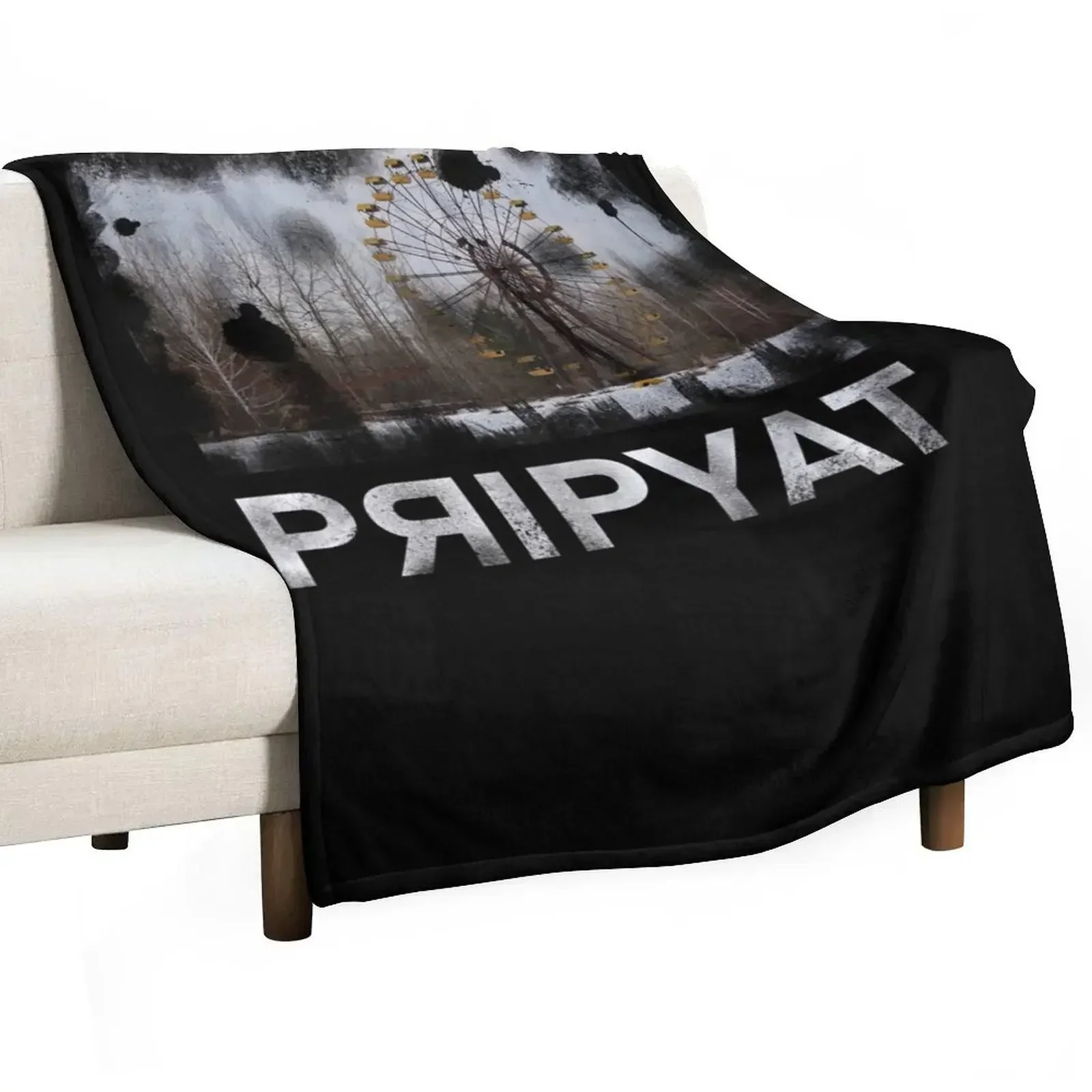 Chernobyl Throw Blanket Luxury Throw Luxury Luxury Designer Plaid on the sofa Sofa Throw Extra Large Blankets