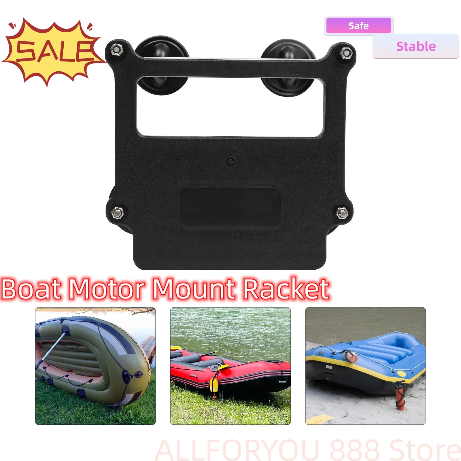 Boat Motor Mount Racket Rectangular Outboard Stand Stainless Steel For Inflatable Boats