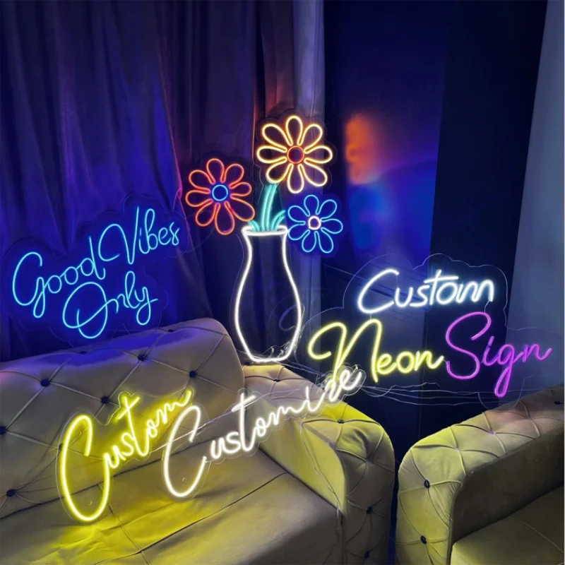 Custom Neon Signs INdoor Outdoor Used For Wedding Neon Wall Decorations Backdrop Neon Personalized Gifts LED Neon Wall Mural