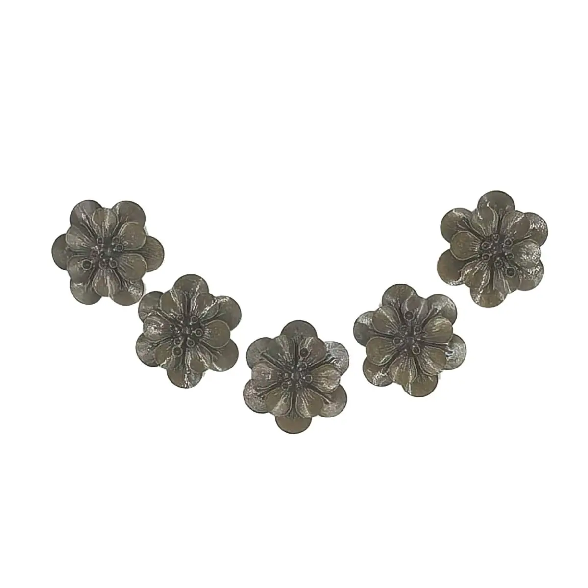 300PCS Embellissment Bronze Tone Flower Charm Cameos Handicrafts Jewelry Decoration Supplies DIY Accessories 49mm