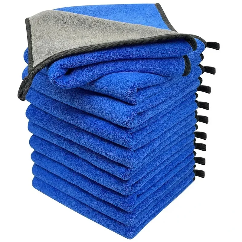 10PCS AB Double Sides Car Wash Microfiber Towel Cleaning Drying Cloth Drying Towel Car Care Detailing Car Wash Towel Supplies