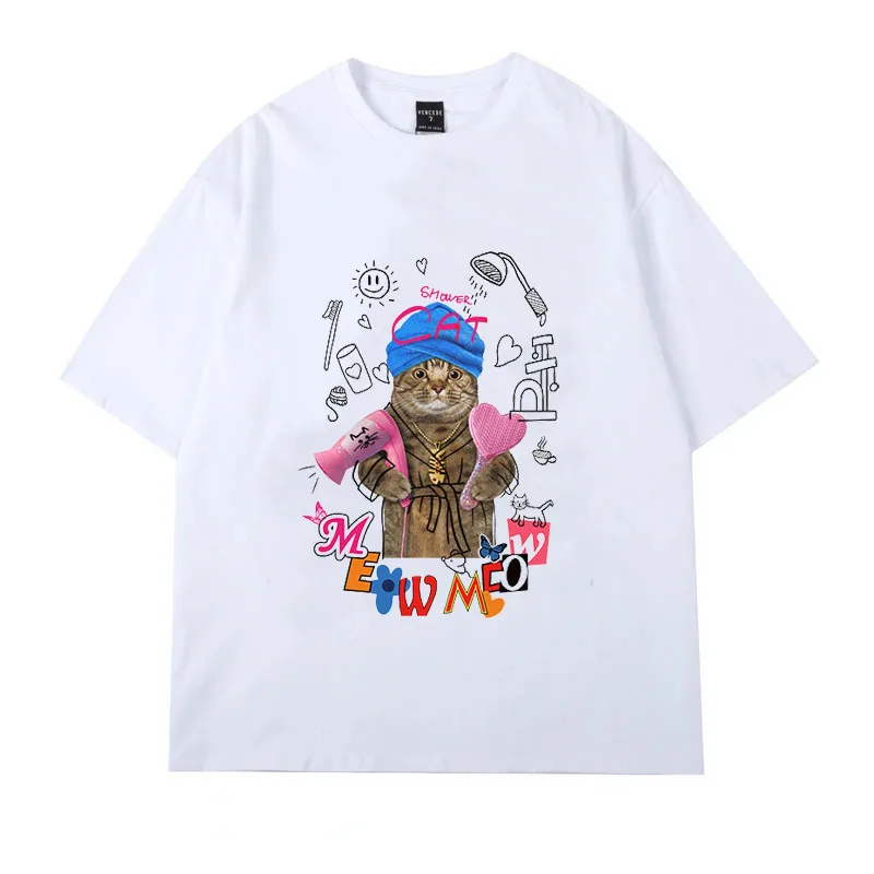 Women's Short Sleeve T-ShirtHarajuku Funny Retro Doodle Graphic Print  Casual  Loose, Oversize Streetwear  SummerTops Y2K