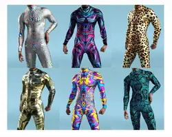3D Print CyberPunk Mechanical Jumpsuit Cosplay Tight Bodysuit Steampunk Halloween Carnival Costume Party Men Zentai Suit