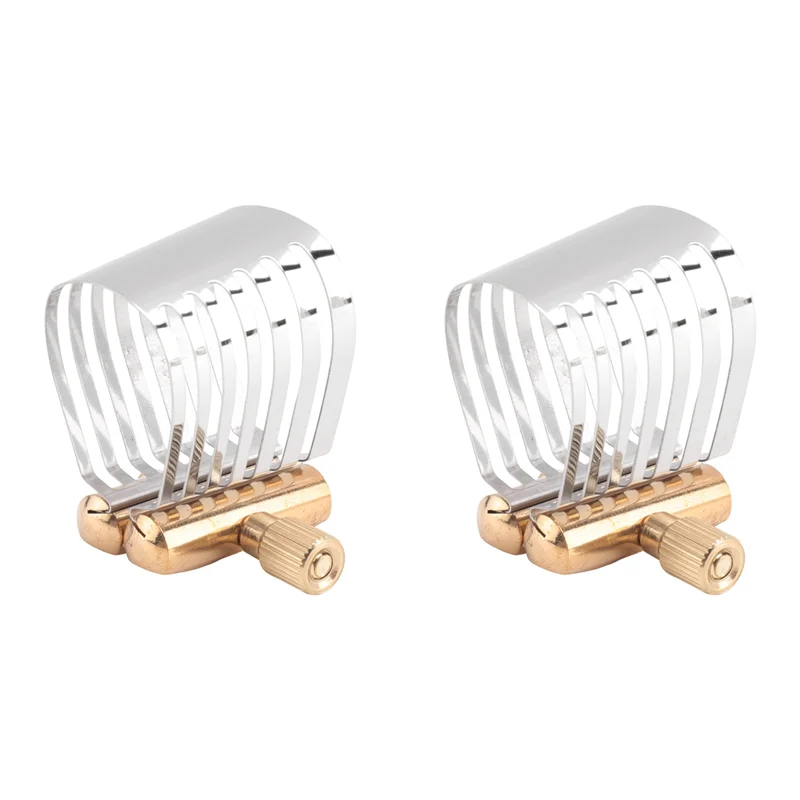 ABKV-2X Tenor Saxophone Clamp Instrument Mouthpiece Ligature Clip Sax Head Clip Saxophone Part Sax Ligature