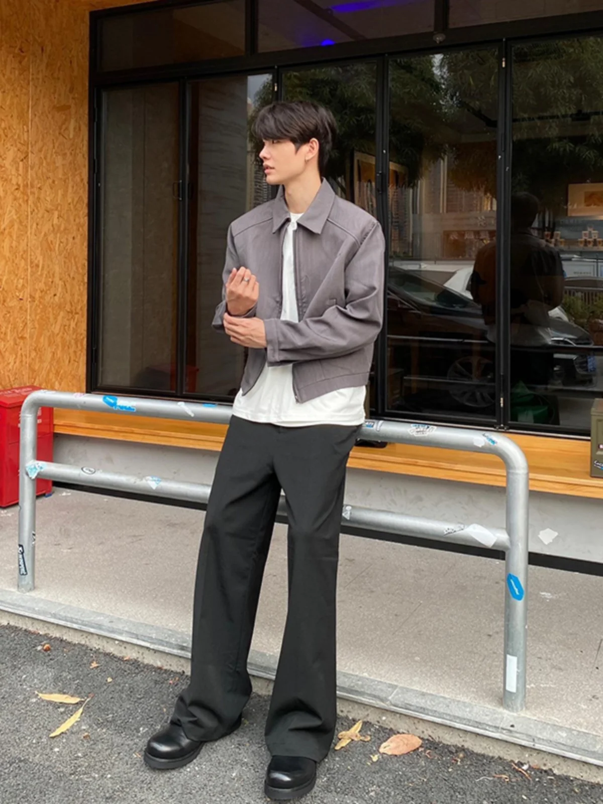 

Cleanfit Bla Casual Men's West Pants Summer Drapey Flared Straight Leg American High Street Vibe Trousers for Teens