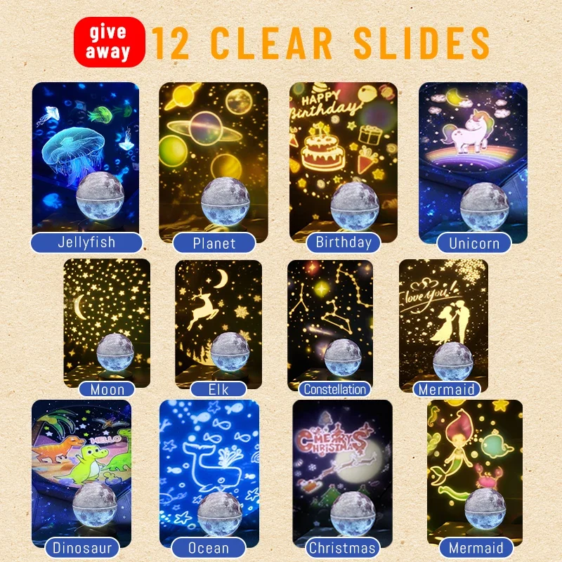 Intelligent AR Lunar Observatory Starry Sky Light LED Starry Sky Projection Light Children's Projection Sleep Light Nightlight