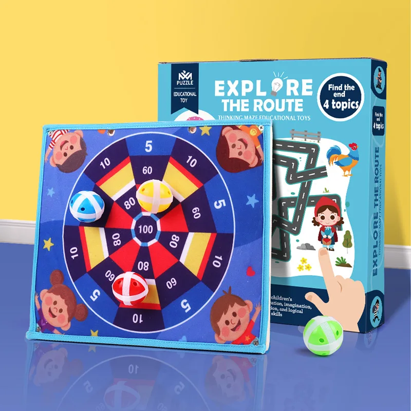 Educação infantil brinquedos educativos para crianças, auxiliares de ensino para explorar a rota para encontrar, dois-em-um, jogo criativo