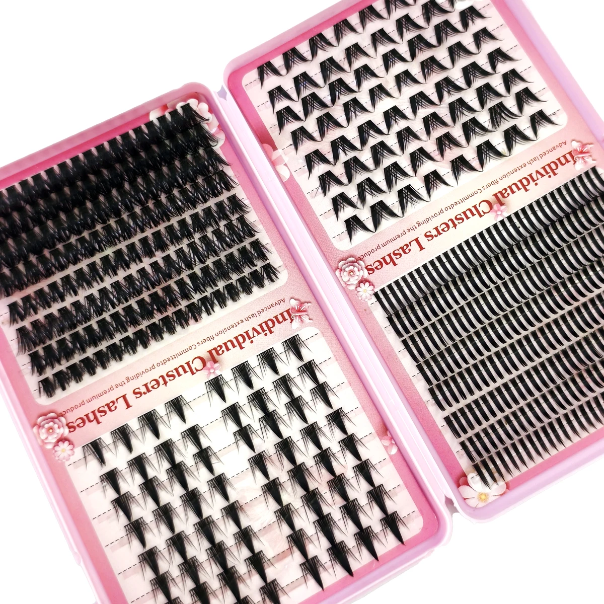 Neue 32-reihige 512 Cluster Mix Wimpern, Natürlicher Manga-Look, DIY-Set für Wimpernverlängerung, Wiederverwendbare Natürliche Wimpern – Detail 12