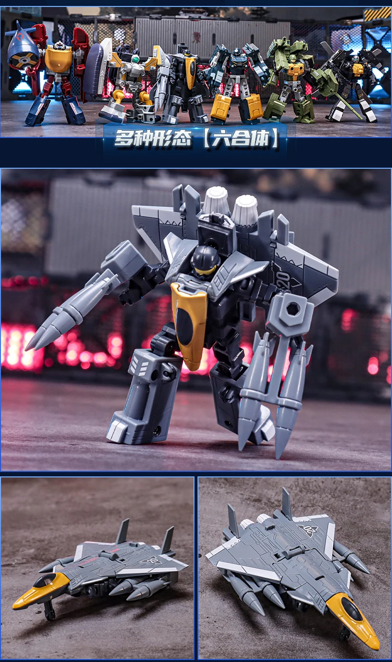 Robot transformable para niños, conjunto de helicóptero tanque combinado de la marina, del ejército y de la Fuerza Aérea, robot de barco