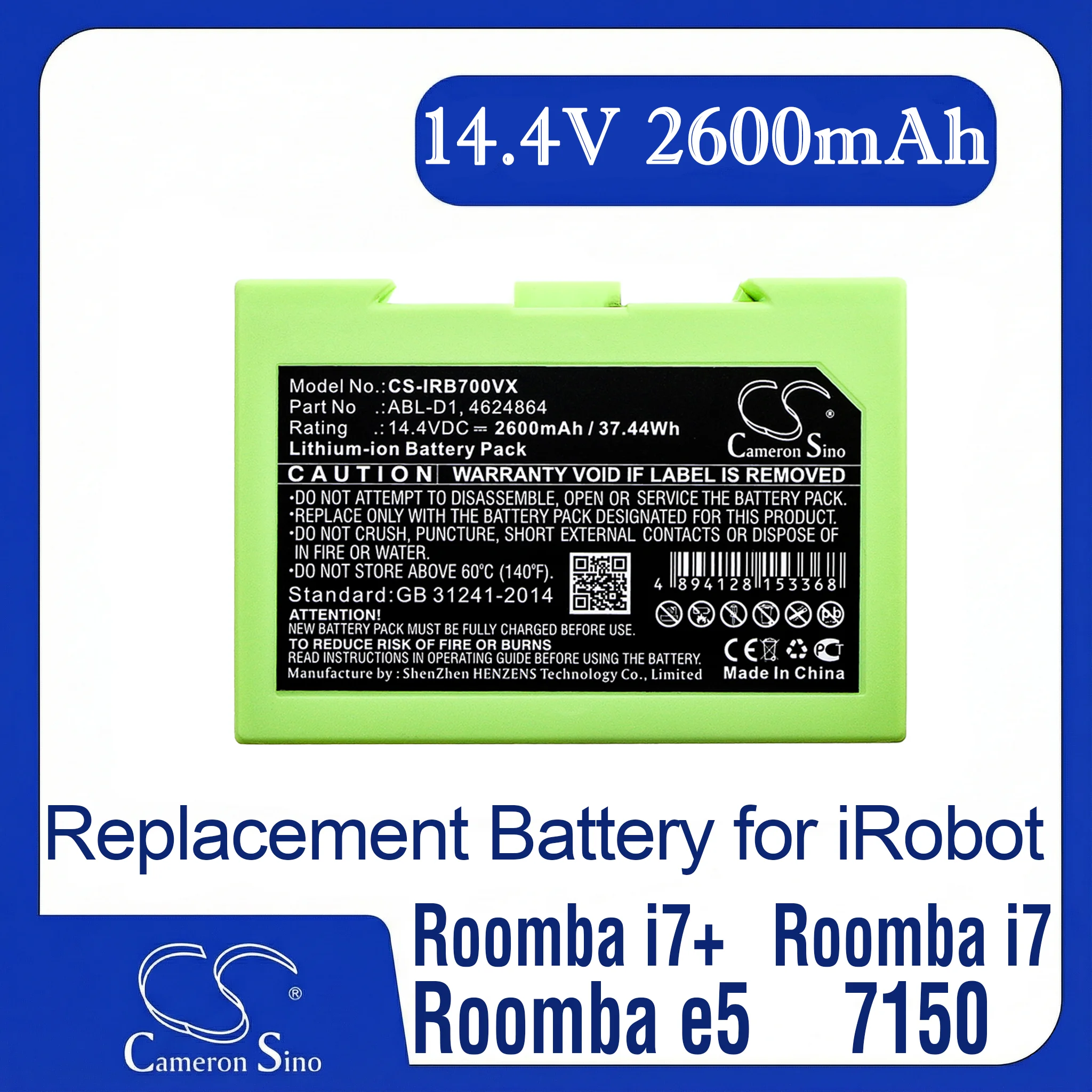 

Cameron Sino Replacement Battery for Fitbit Versa 4, Fits P/N LSS282024P