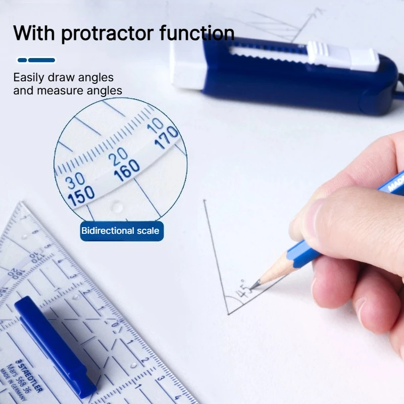 Germany STAEDTLER 568 35 Transparent Geometric Triangle Ruler, A high-precision Ruler With Clear Graduations For Stationery Use.