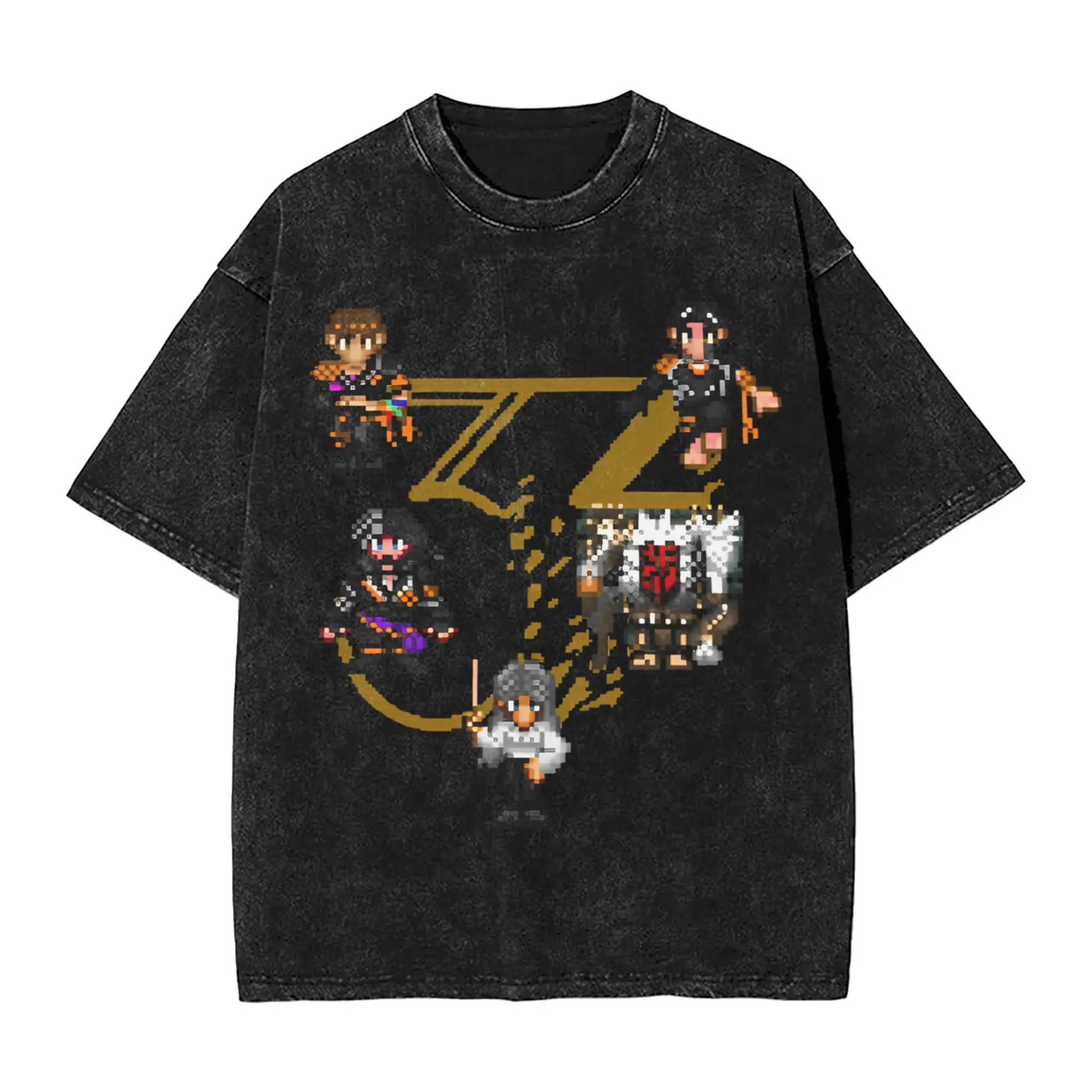 Clair Obscur Expedition 33 X CT Saving the paint Washed T-Shirt Male  Streetwear Cotton T Shirts Summer Tees Plus Size Tops