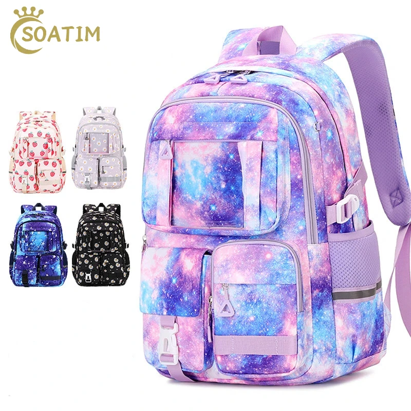 3 Pcs/Set Children School Bags Girls Teenage Book Bag Youth School Backpack Travel Junior High School Students Laptop Backpack