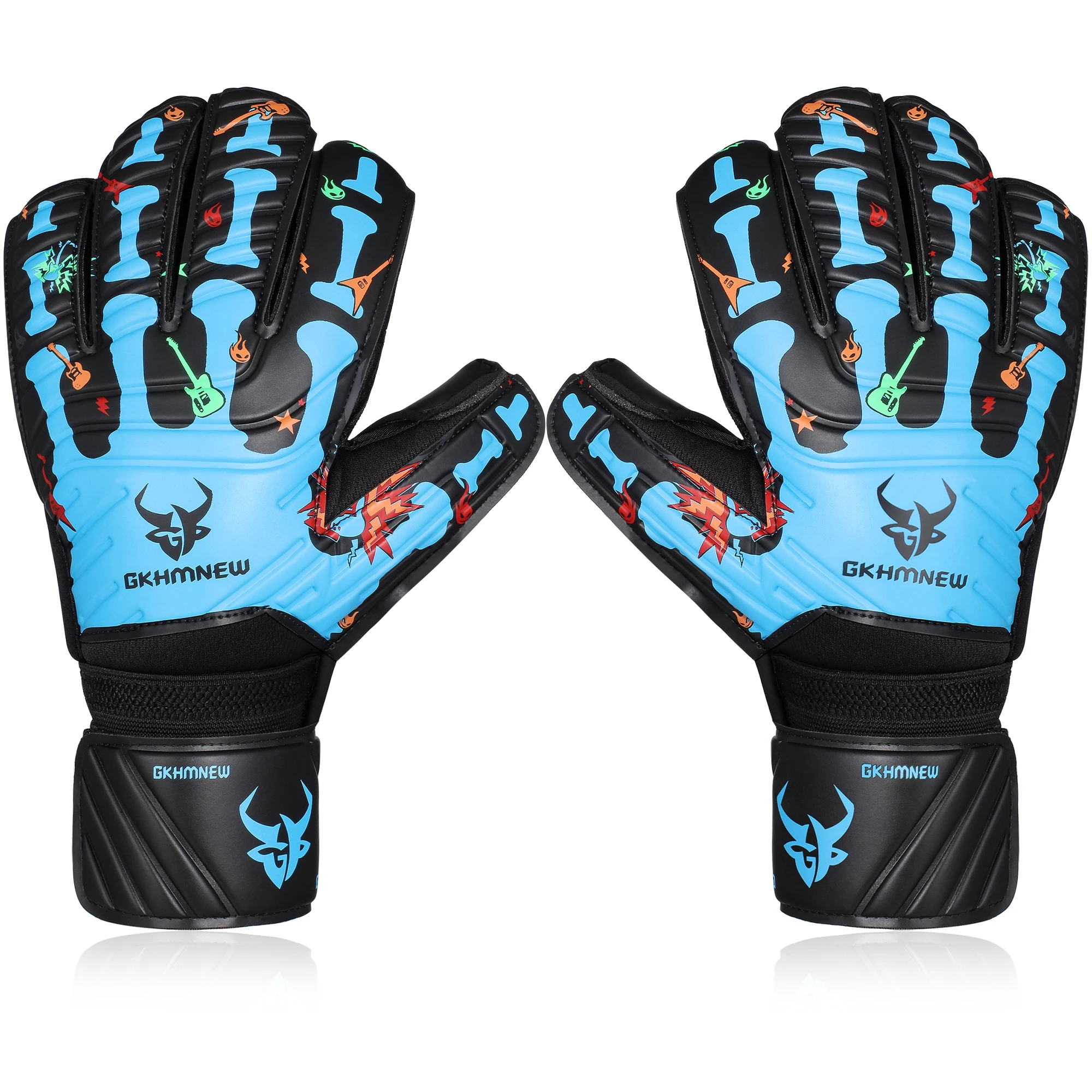 

Goalkeeper Gloves with Fingersave, Breathable Soccer Goalie Gloves, 4mm Latex, for Kids, Youth and Adult