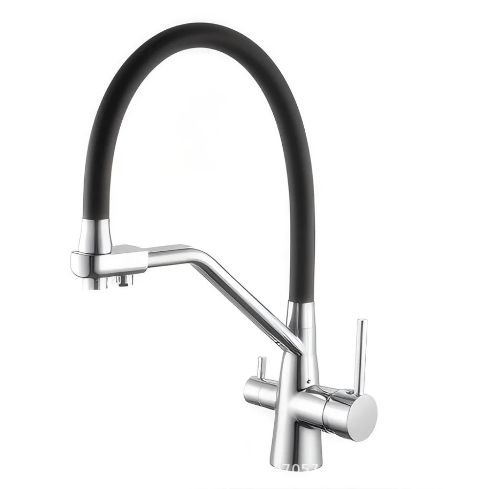 Copper Core Three-in-one Kitchen Hot and Cold Universal Rotating  Washing Sink Basin Direct Drinking Water Purification Faucet
