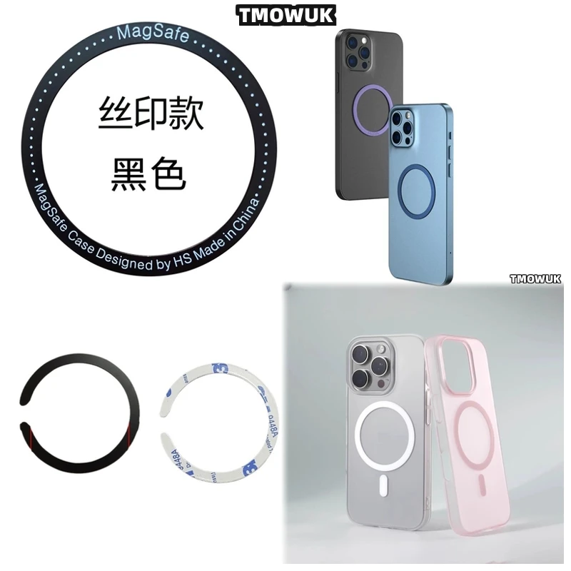 

For OnePlus 13 12 9 Ace 2 3 3V 2V Pro Nord For Magsafe - Ring Sticker With Strong Magnetic Metal For Wireless Charging