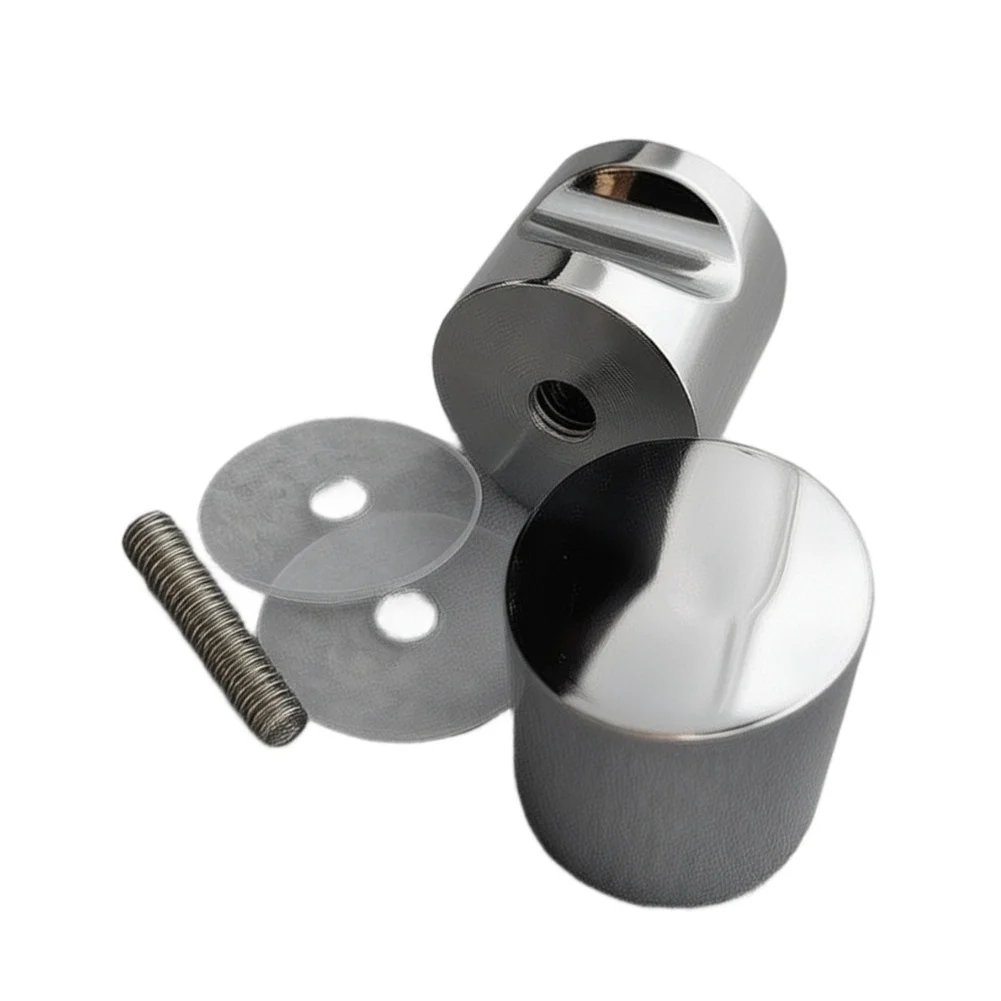Ergonomic Glass Door Handle Silver Aluminum Alloy for Shower Doors Sturdy Rust Resistant Contemporary Design 6.7cm Long
