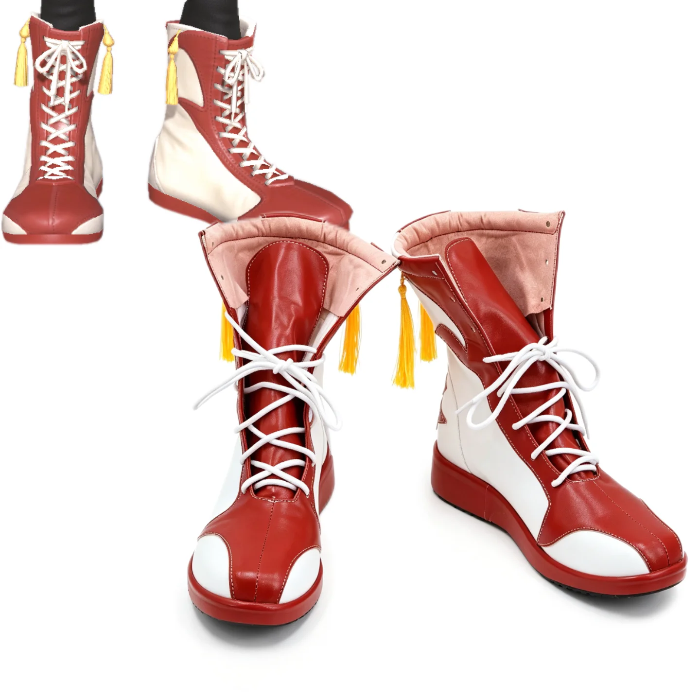Game Splatoon 3 Knockout Cosplay Shoes Boots Halloween Carnival Party Handmade Faux Leather Boots Knockout Cosplay Boots