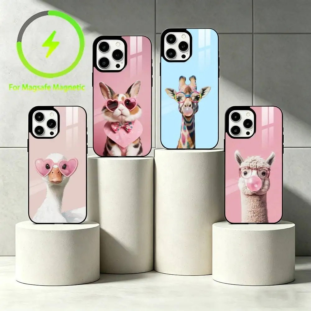 

C-Cute Core Phone Case For iPhone 17 16 15 14 13 12 Pro Max Plus for Mirror Wireless Magnetic Cover