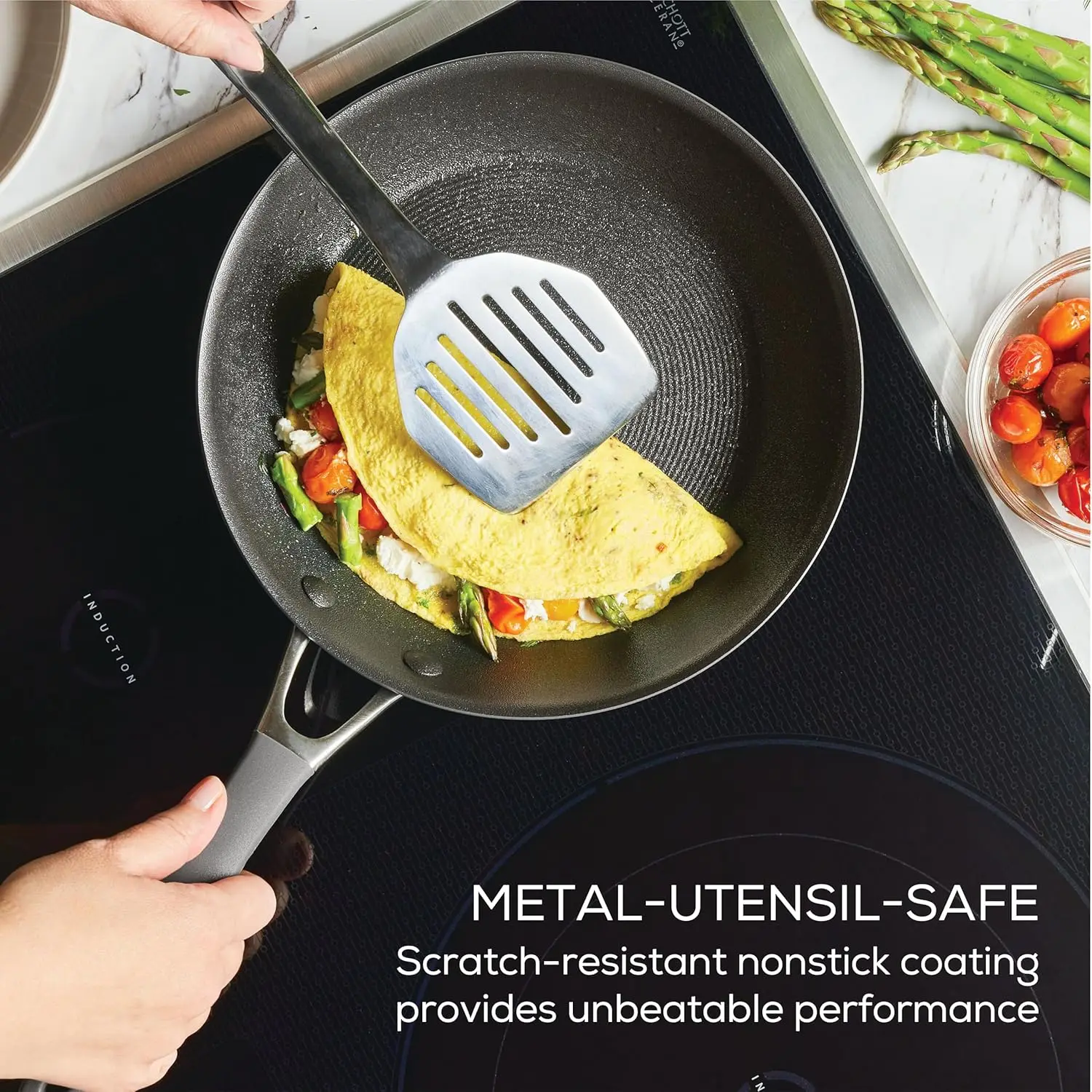 Series With Scratchdefense Technology Nonstick Induction Cookware/Pots And Pans Set, 9 Piece, Graphite