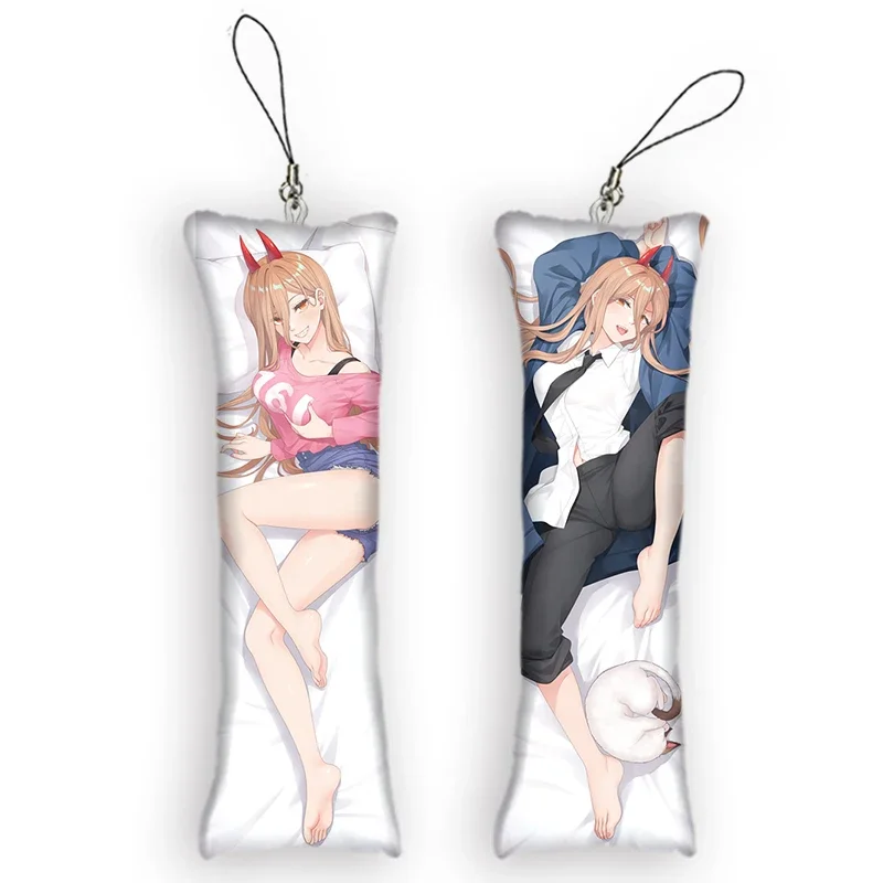 

Power Makima Mini Keychain Anime Chainsaw Man Double Side Print Small Pillow Pendant Cute Otaku Keychain Bag Ornament