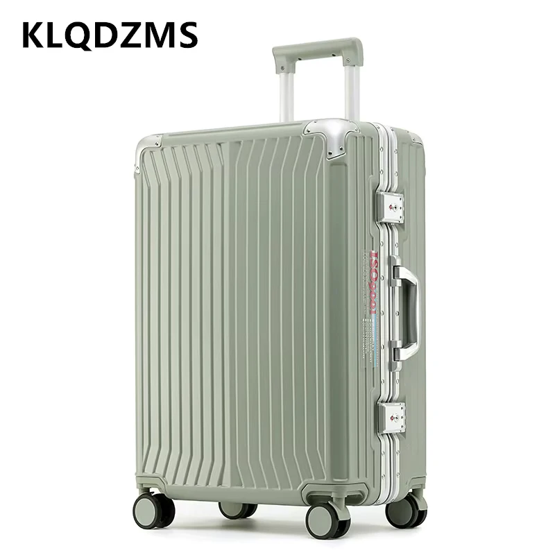 

KLQDZMS Aluminum Frame Luggage PC Boarding Box 20"22"24"26"28 Inches Large Capacity Trolley Case Carry-on Travel Suitcase