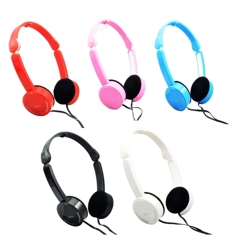 Kids Headphone Corded Over Ear Foldable Stereo Headset with 3.5mm Mic for Child Boy Girl Travel School Gaming Cellphone