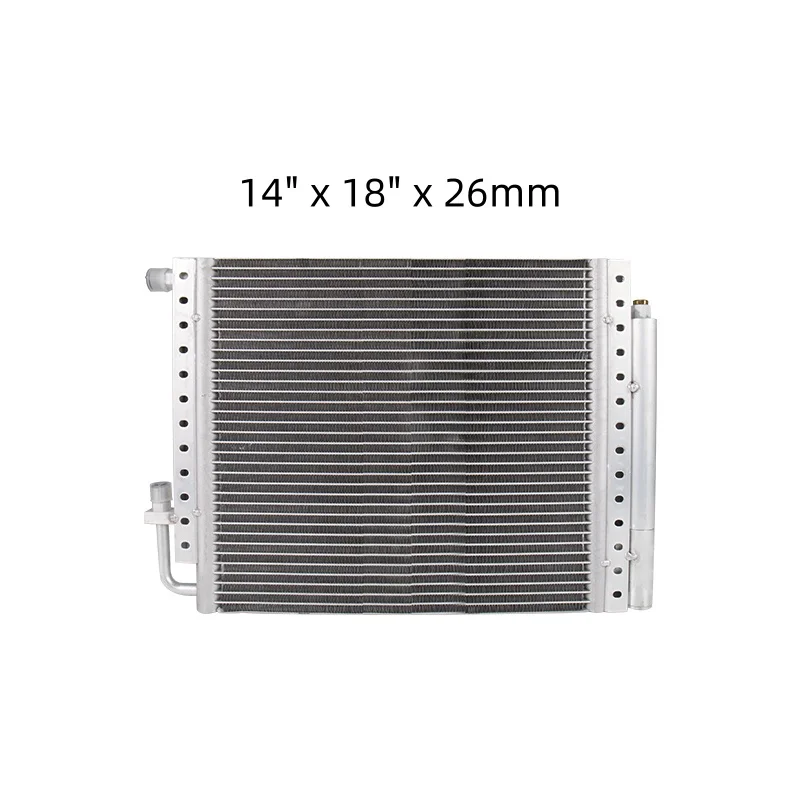 Universal Radiator Aluminum Condenser Parallel Flow with Drier Dryer 14''x18''x20mm / 14''x23''x26mm for Truck Excavator Car A/C