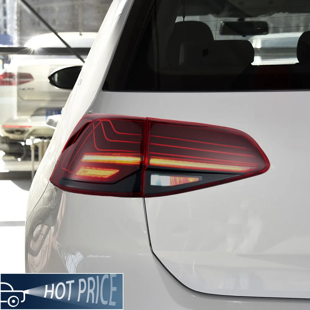 مصابيح خلفية للسيارة للجولف 7 2014-2021 Led مجموعة الضوء الخلفي التلقائي ترقية عالية الجودة G20 نمط أدوات الضوء الخلفي بالليزر الملحقات